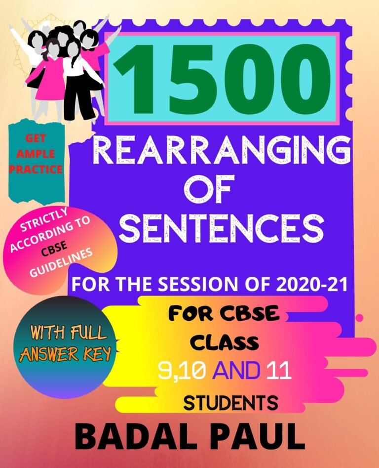 1500 Rearranging Of Sentences For CBSE STUDENTS